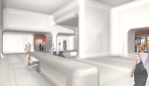 VSTUPNÍ HALA - PRAHA PANKRÁC, studie