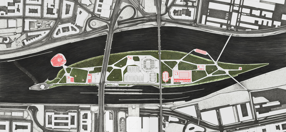 OSTROV ŠTVANICE, PRAHA, architektonická soutěž