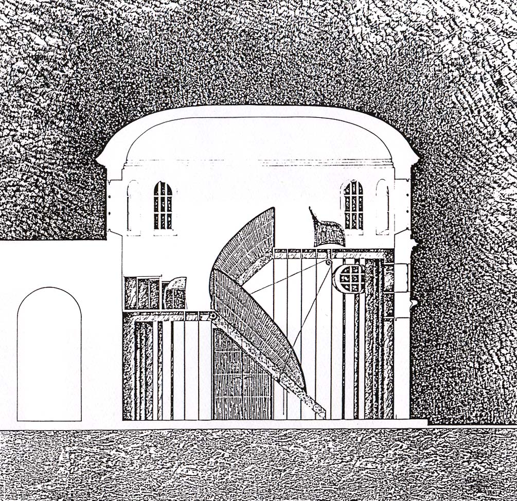 INTERIÉR VĚŽE FILOSOFA REZKA V PRAZE SMÍCHOVĚ, studie